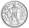 1/25 Crowns (Barcelona Olympics. Ancient javelin thrower)