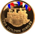 50 Pence (Queen's Golden Jubilee - Gold - Color)