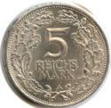5 Reichsmark (1000th Year of the Rhineland - A, D, E, F, G, J)