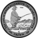 1 Crown (Queen Mother trout fishing - Silver edition)