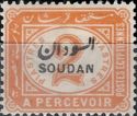  Egypt Postage Due Stamp of 1889 Overprinted "SOUDAN"