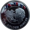 50 Pence (Queen's Golden Jubilee - CuNi - Color)