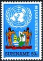 Coats of arms of Suriname & Emblem of UNO