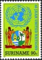 Coats of arms of Suriname & Emblem of UNO