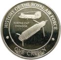 1 Crown (90th Anni. Royal Air force. Boeing C 47)