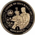 1 Sovereign (2002 Golden Jubilee. Queen Holding the Baby)