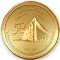 50 Dinars (50th Anniversary of the Enactment of the State of Kuwait's Constitution "Golden