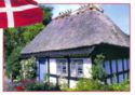 Flag of Denmark and Typical House