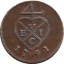 ½ Pice (United East India Company)