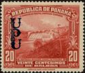 "Gaillard" passes Panama canal (overprint)