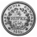 ¼ Rupees (raised F)