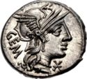 1 Denarius (M. Aburius M.f. Geminus)