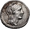 1 Denarius (C. Claudius Pulcher)