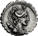 1 Denarius (A. Postumius A.f. Sp.n. Albinus)