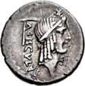 1 Denarius (L. Valerius Acisculus, Veleria Luperca)
