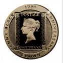 1/25 Crowns (175th Anniversary of the Penny Black Stamp - 1/25oz Gold)