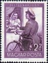 Stamp Day - Postwoman delivering letter