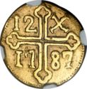 12 Xerafins (Mary I and Pedro III / Mary I)
