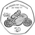 50 Pence (50 Years of Yamaha at the TT - Silver)