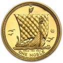 1 Noble (Viking Longship Under Full Sail - Gold)