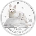 1 Crown (Turkish Angora Cat Coloured - Silver)