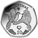 50 Pence (Two Turtle Doves - Silver)