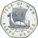 50 Pence (Viking Ship - Manx Day of Tynwald)
