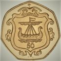 50 Pence (Viking Longship on Shield - Gold edition)