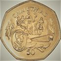 50 Pence (Manx Poet, T.E. Brown - Gold)