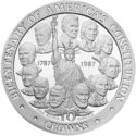10 Crowns (Bicentenary of America's Constitution - Silver)