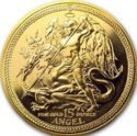 15 Angel (Archangel Michael Slaying the Dragon - Gold)