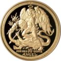 10 Angel (Archangel Michael Slaying the Dragon - Gold)