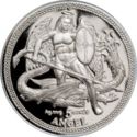 5 Angel (Archangel Michael Slaying the Dragon - Silver)