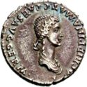 1 Denarius (Agrippina, hair falling in queue)