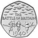 50 Pence (75th Anniversary of the Battle of Britain - 4th Portrait)