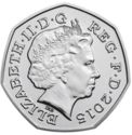 50 Pence (75th Anniversary of the Battle of Britain - 4th Portrait)