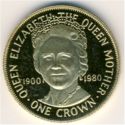 1 Crown (80th Birthday of Queen Mother)