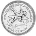 1 Crown (1984 Winter Olympics - Sarajevo - Gold edition)