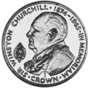 1 Crown (Winston Churchill bust left - Gold edition)