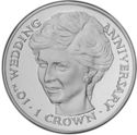 1 Crown (10th Wedding Anniversary - Princess Diana - Gold edition)