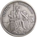 1oz Antique Silver Norse God Series, Odin (The All-Father)