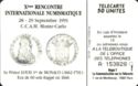 Xeme Rencontre Internationale Numismatique