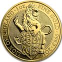 100 Pounds (The Queen's Beasts, Lion of England - Gold)