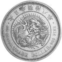 1 Dollar (Trade Dollar , 貿易銀 , 左丸銀打 - Meiji era. Mutsuhito)