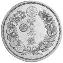 1 Dollar (Trade Dollar , 貿易銀 , 左丸銀打 - Meiji era. Mutsuhito)