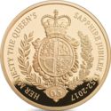 10 Pounds (Queen Elizabeth II Sapphire Jubilee - Gold)