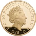 10 Pounds (Queen Elizabeth II Sapphire Jubilee - Gold)