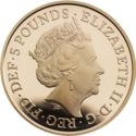 5 Pounds (Queen Elizabeth II Sapphire Jubilee - Gold)