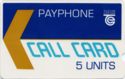 Payphone Call Card 5U (Embossed CN)
