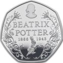 50 Pence (150th Anniversary of Beatrix Potter - Silver Piedfort)